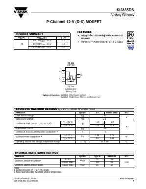 SI2335DS-T1-E3 Datasheet PDF Vishay Semiconductors