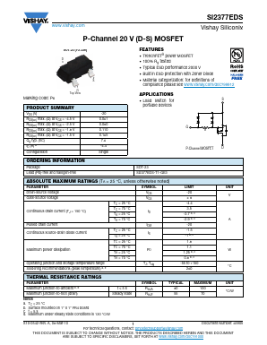 SI2377EDS Datasheet PDF Vishay Semiconductors