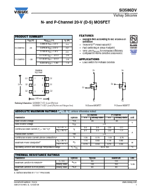 SI3586DV-T1-GE3 Datasheet PDF Vishay Semiconductors