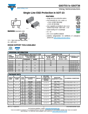 GSOT05 Datasheet PDF Vishay Semiconductors
