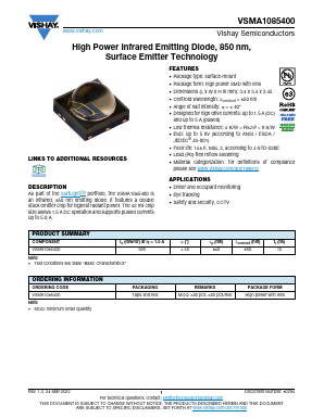 VSMA1085400 Datasheet PDF Vishay Semiconductors