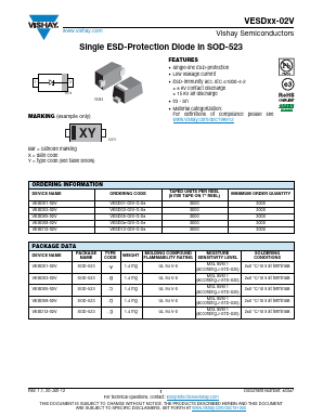 VESD01-02V Datasheet PDF Vishay Semiconductors