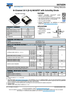 SIS782DN Datasheet PDF Vishay Semiconductors
