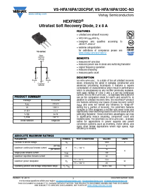 HFA16PA120C-N3 Datasheet PDF Vishay Semiconductors