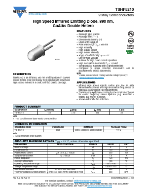 TSHF5210 Datasheet PDF Vishay Semiconductors