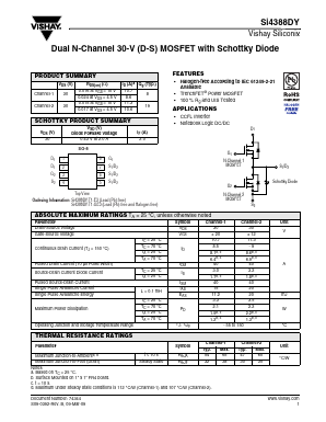 SI4388DY Datasheet PDF Vishay Semiconductors