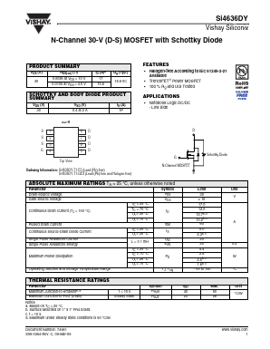 SI4636DY-T1-GE3 Datasheet PDF Vishay Semiconductors