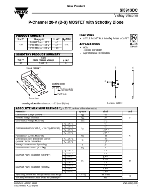 SI5913DC-T1-E3 Datasheet PDF Vishay Semiconductors