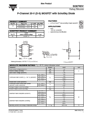 SI3879DV-T1-E3 Datasheet PDF Vishay Semiconductors