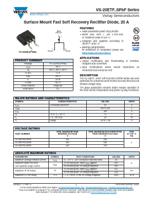 20ETF02STRRPBF Datasheet PDF Vishay Semiconductors