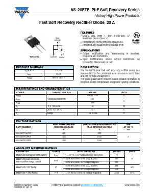 VS-20ETF12PBF Datasheet PDF Vishay Semiconductors