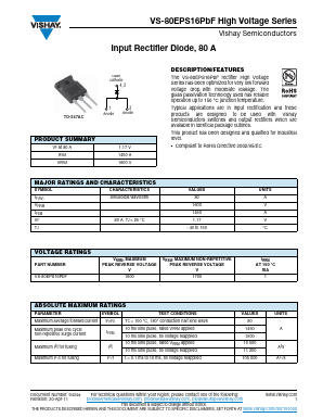 80EPS16PBF Datasheet PDF Vishay Semiconductors