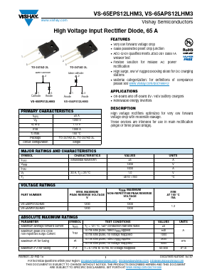 65APS12LHM3 Datasheet PDF Vishay Semiconductors