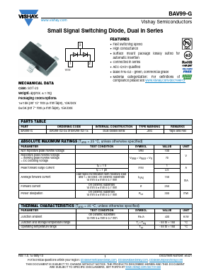 BAV99-G Datasheet PDF Vishay Semiconductors