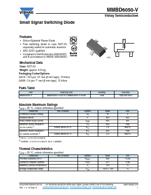 MMBD6050-V Datasheet PDF Vishay Semiconductors