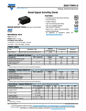 BAS170WS-G3-08 Datasheet PDF Vishay Semiconductors