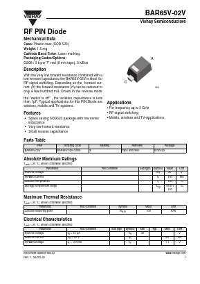 BAR65V-02V Datasheet PDF Vishay Semiconductors