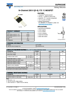 SUP90330E Datasheet PDF Vishay Semiconductors