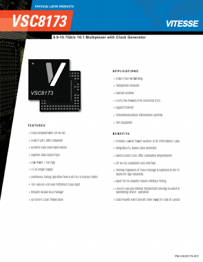 VSC8173QQ Datasheet PDF Vitesse Semiconductor