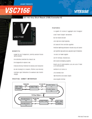 VSC7166 Datasheet PDF Vitesse Semiconductor