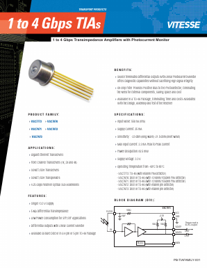 VSC7973 Datasheet PDF Vitesse Semiconductor