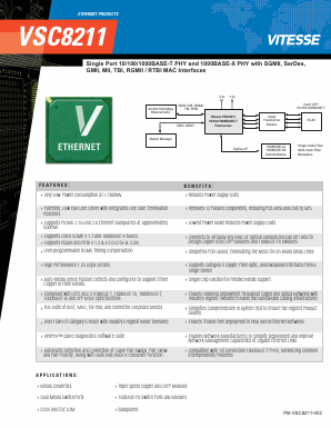 VSC8211 Datasheet PDF Vitesse Semiconductor