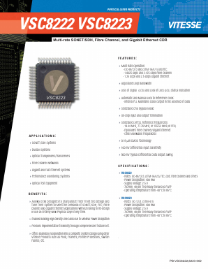 VSC8223 Datasheet PDF Vitesse Semiconductor
