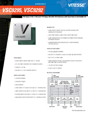 VSC9295 Datasheet PDF Vitesse Semiconductor