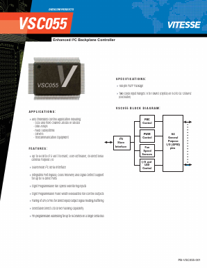 VSC055 Datasheet PDF Vitesse Semiconductor