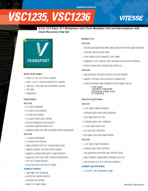VSC1236 Datasheet PDF Vitesse Semiconductor