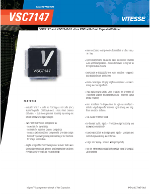 VSC7147 Datasheet PDF Vitesse Semiconductor