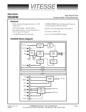VSC6048QV Datasheet PDF Vitesse Semiconductor