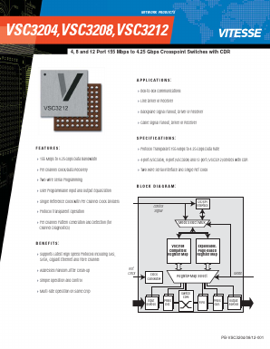 VSC3212 Datasheet PDF Vitesse Semiconductor