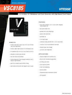 VSC8185 Datasheet PDF Vitesse Semiconductor