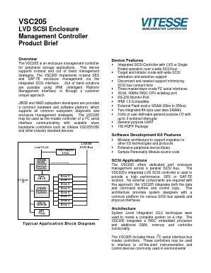 VSC205 Datasheet PDF Vitesse Semiconductor