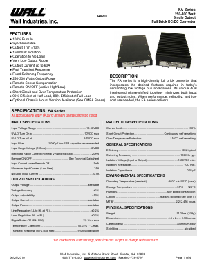 FA12S5-300 Datasheet PDF Wall Industries,Inc.