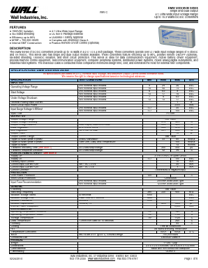 DMW Datasheet PDF Wall Industries,Inc.