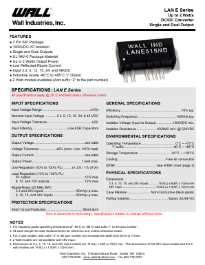 LANE505N2 Datasheet PDF Wall Industries,Inc.