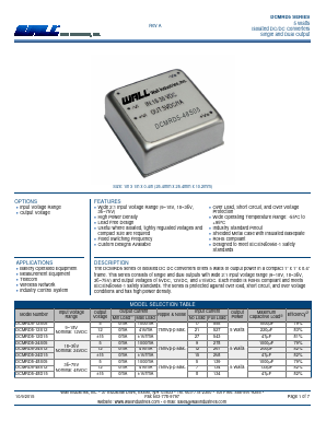 DCMRD5-48S12 Datasheet PDF Wall Industries,Inc.