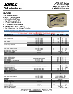 LANK10W Datasheet PDF Wall Industries,Inc.