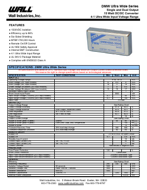 DMW24S33-3000 Datasheet PDF Wall Industries,Inc.