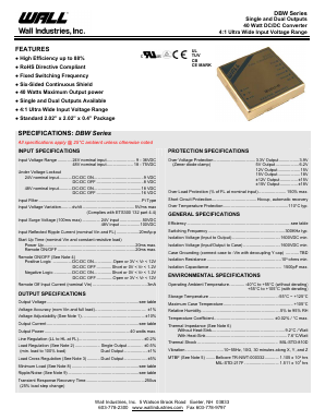 DBW24S33-33 Datasheet PDF Wall Industries,Inc.