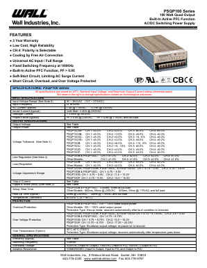 PSQP100 Datasheet PDF Wall Industries,Inc.