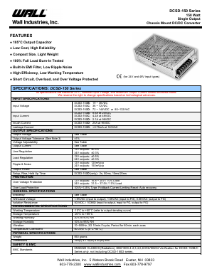 DCSD-150D-12 Datasheet PDF Wall Industries,Inc.