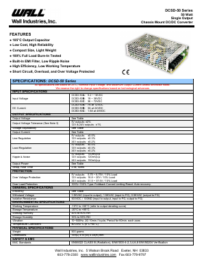 DCSD-50C-24 Datasheet PDF Wall Industries,Inc.