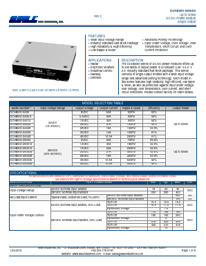 DCHB500-24S36 Datasheet PDF Wall Industries,Inc.