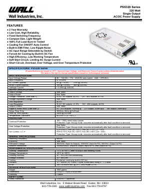 PSS-320-13.5 Datasheet PDF Wall Industries,Inc.
