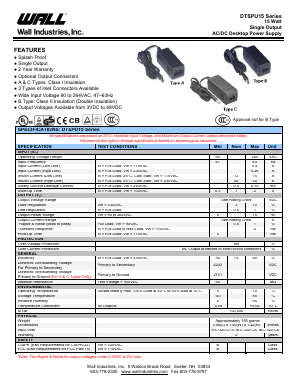 DTSPU15 Datasheet PDF Wall Industries,Inc.