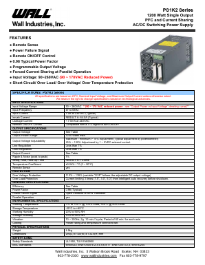 PS1K2S-P005 Datasheet PDF Wall Industries,Inc.