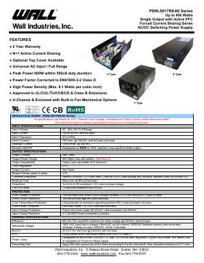 PSRL5017RX8-36NI Datasheet PDF Wall Industries,Inc.